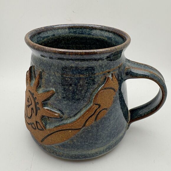 Evelyn LaMers Glazed Mug Pro Choice Liberty Studio Pottery Yellow Springs Ohio - Picture 4 of 7